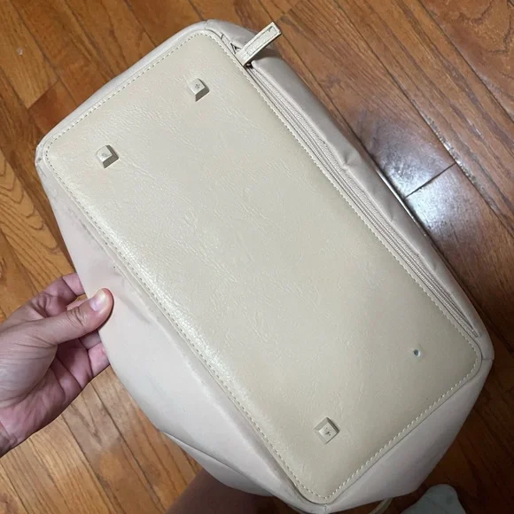 BEIS Beige Cream Structured Commuter Tote Bag - Picture 9 of 9